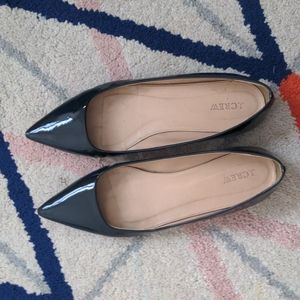 Dark Blue J Crew Patent Leather Flats